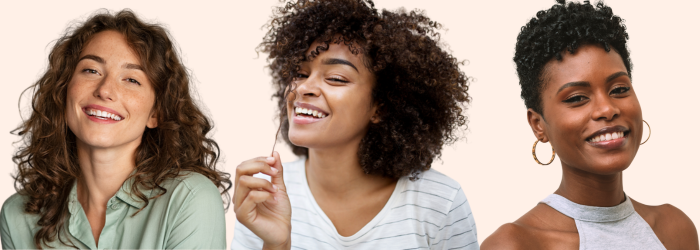 women with curly hair