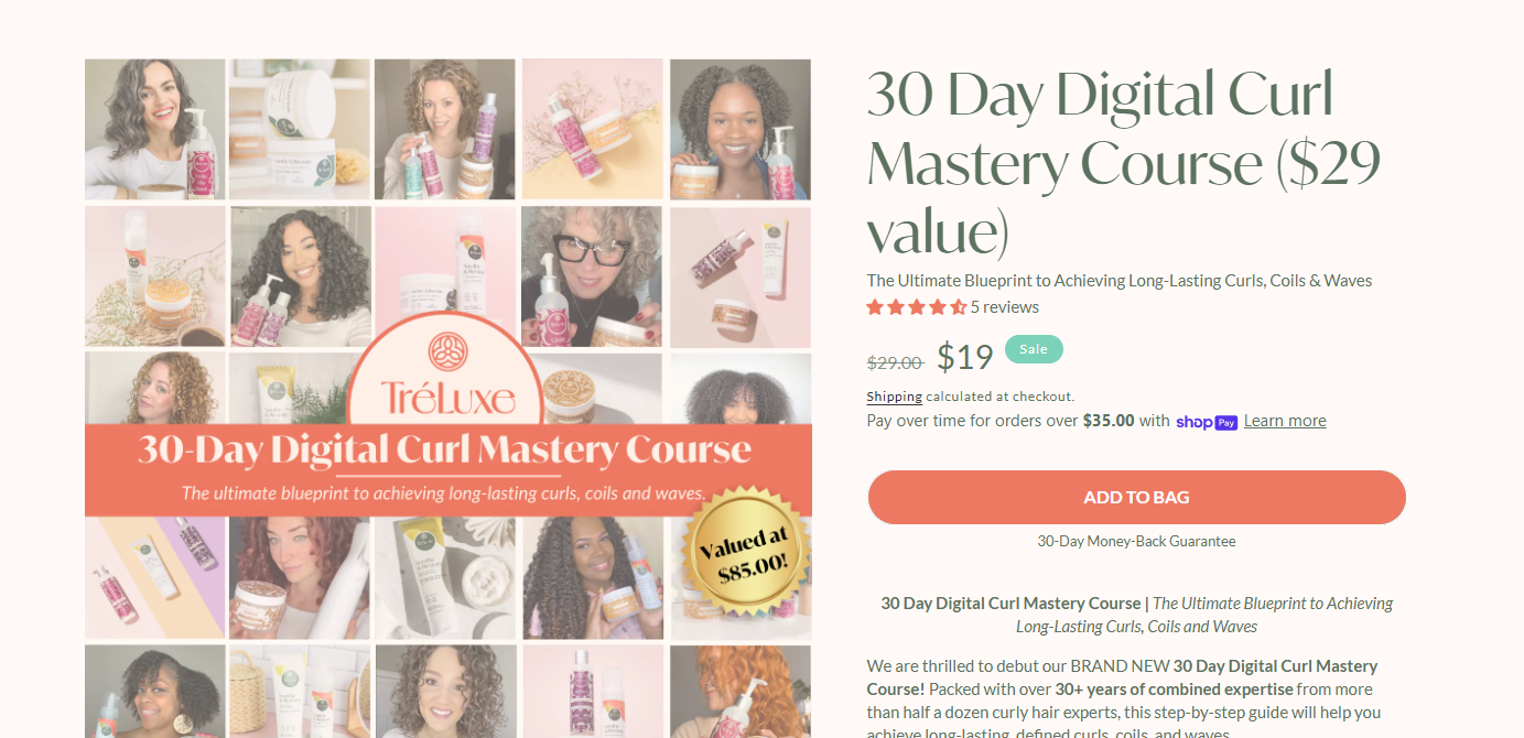 30 Day Digital Curl Mastery Course ($29 value)